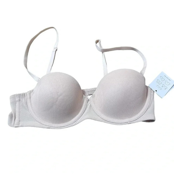 Auden Lightly Lined repositionable  nude Strapless Bra size 32B - Picture 1 of 6